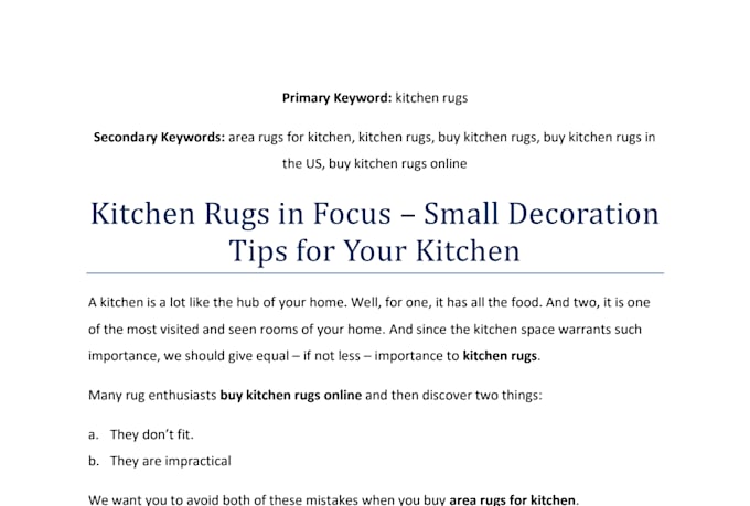 write SEO optimized blog posts